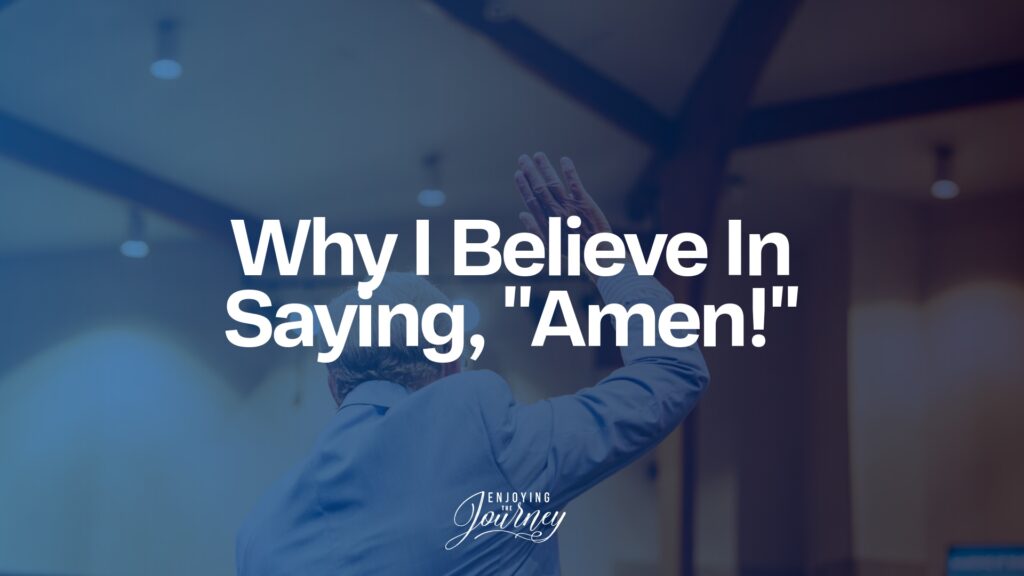 Amen is more than a way of "signing off" in prayer. It is to be used both is public and in private. It is to be always used with meaning. There is nothing more hypocritical than someone shouting Amen in church meetings while living contrary to Christ at other times. There is nothing more ridiculous than someone using Amen as a means to show off and draw attention to themselves. Why I Believe In Saying, "Amen!"