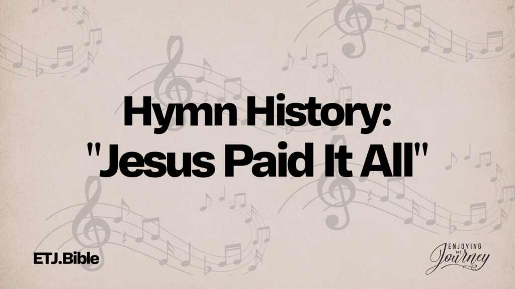 Hardly anyone knows the names of Elvina Hall and John Grape, but millions of Christians have sung their hymn for many years. Hymn History: Jesus Paid It All