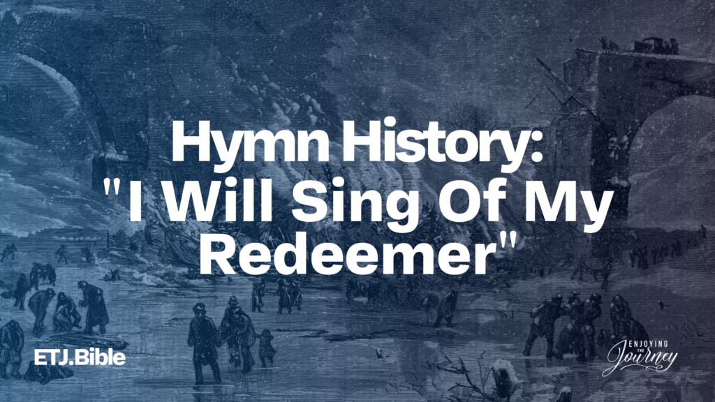 I Will Sing of My Redeemer became the first hymn, to be recorded on the phonograph, which was recorded by George C. Stebbins. “Some months after this song was written, Stebbins told of “making a record” in New York City where a new invention of Thomas Edison was being exhibited – a cylinder phonograph.  He sang I Will Sing of My Redeemer making it one of the first hymns recorded on Edison’s new invention.”
