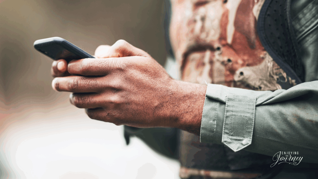 Image of a man on a phone for an article detailing: There is a war going on all around us. This war takes place on the “digital battlefield", composed of the screens that we see every day.