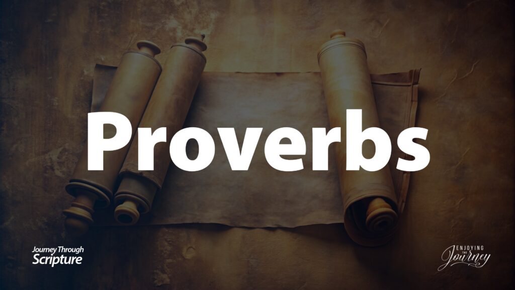 We find in the journey through Proverbs one of the most practical books in the Bible. This book tells us how to live as Christians. This image leads to an overview of the Book of Proverbs by Scott Pauley