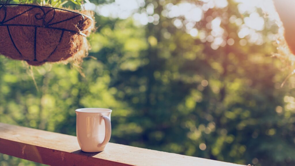 Morning/sunrise coffee on porch