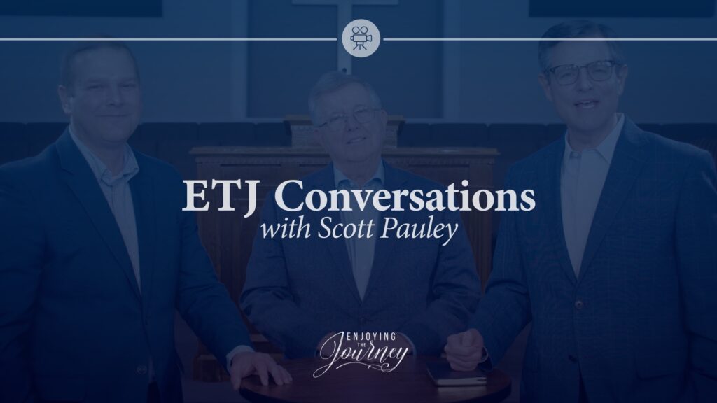 In these ETJ Conversations, Scott Pauley sits down with friends, fellow laborers, and faithful believers to discuss how God has worked in their lives through His Word and by His Spirit. The topics vary, and the emphasis may change, yet something remains the same: The faithfulness of God and the sufficiency of His Word. On this webpage, you can watch each conversation as it is released.