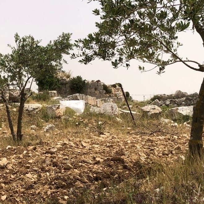 The ruins at Bethel are located in a field outside of the village of Beitin. Nearby is a nice subdivision and some farms, but the site itself is neglected and vandalized. In the early 2000s a Japanese initiative tried to develop the site for tourists, but the attempt was abandoned. Photo by John Buckner