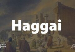 It also discusses the Four Sermons in Haggai It is in that context that God raises up the prophet Haggai with four sermons in four months. The Word of the Lord comes to Haggai, and he preaches four sermons. Each one of them is dated for us. Each sermon targets a different problem. You can read them in Haggai chapters one and two. In his first sermon (Haggai 1:1-15), Haggai preached on the danger of waiting when we should be working. They were waiting for a sign to build. He said, You don't need a sign, you need to obey God. Haggai's second sermon (Haggai 2:1-9) explained the danger of lamenting the past and missing the present. They were sorrowing over the destruction of the past temple. God said, Build a new one. It was G. Campbell Morgan who said, “It is impossible to unlock the present with the rusty key of the past." Many people are bogged down in their past and miss the present. Keep in mind what is at hand and what is ahead. The third sermon he preached (Haggai 2:10-19) described the danger of seeing only the material and neglecting the supernatural. They could see the work that needed to be done, but they missed the fact that God had resources that would help them get it done. The Lord was behind all of this. The fourth sermon (Haggai 2:20-23) warned against the danger of recognizing who is against us and forgetting who is for us. They were concentrating on the opposition and forgetting that “greater is he that is in you, than he that is in the world” (1 John 4:4). A journey through Haggai shows us the importance of performing the work that God has told us to do, and His glory in our obedience. The image leads to an overview of Haggai