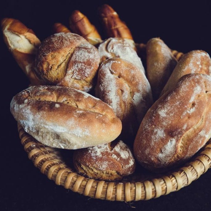Bread in basket