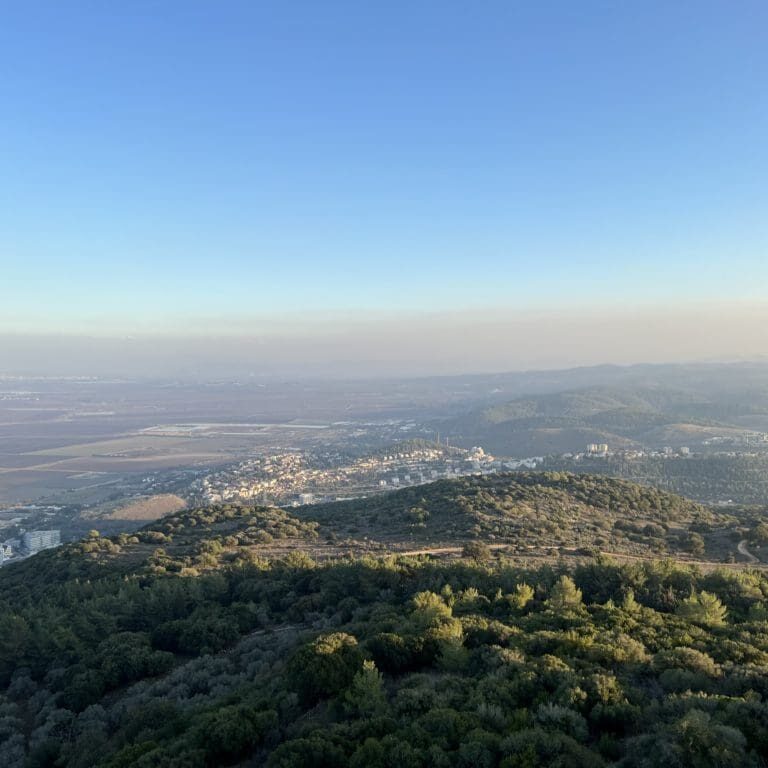 The view from Mount Carmel, Mount Carmel Israel