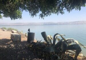 The Sea of Galilee viewed from the ancient fishing town of Capernaum. Capernaum is also home to an ancient synagogue that may date to the time of Jesus. Photo by John Buckner