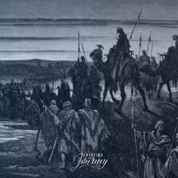 As you stand on the brink of the Jordan, on the verge of the next season that God has for you, how should you approach it? Here are 10 Principles from Joshua 3 on Walking by Faith in the New Year. This image is of Joshua and the children of Israel crossing the jordan river as is detailed in Joshua 3.