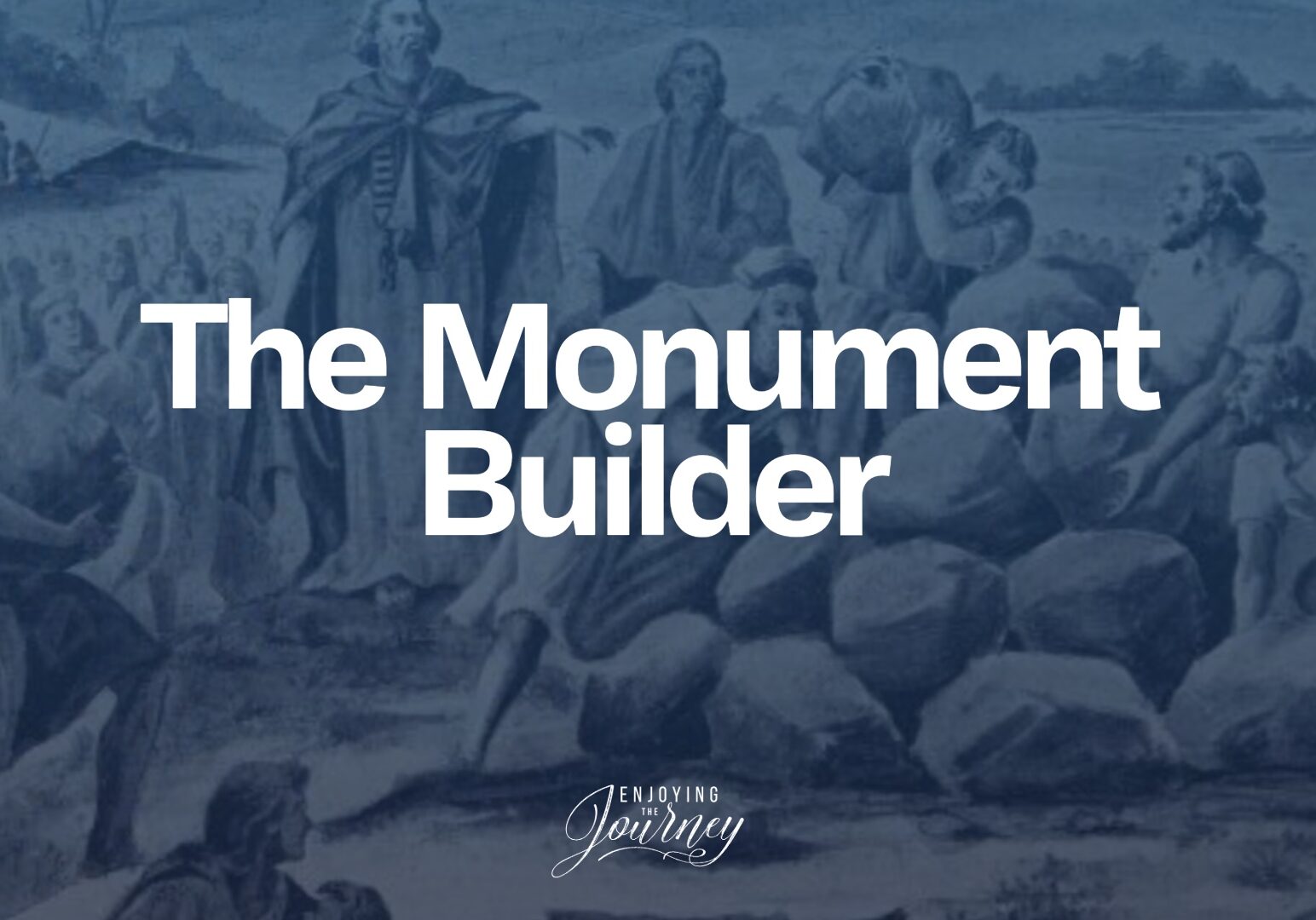 The idea of building a monument was not that of Joshua, but of God. God instructed Joshua to have twelve men remove a stone from a prescribed place, place it on their shoulders and bear it up out of Jordan. It was to be taken to their place of lodging. What purpose could possibly be served in carrying twelve large river rocks approximately six or seven miles to Gilgal? God said to! In Joshua, we find that God is a monument builder. 