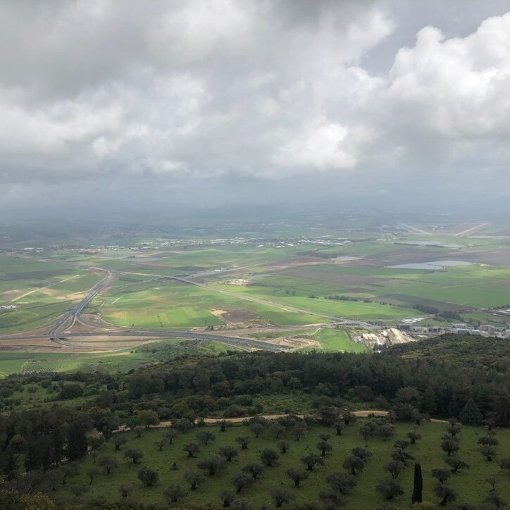 View from the top of Mount Carmel from near the likely spot where Elijah faced down the false prophets. The mountain gives affords amazing views of the Jezreel Valley. Photo by John Buckner
