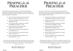 All preachers need prayer. Pray for your Pastor. How to pray for a preacher.