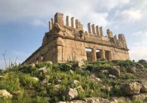 The ruins of the Castle of the Servant in Jordan. The historian Josephus wrote that the dynasty of Tobiah built a castle on the east side of the Jordan River, in Ammon. He specifically wrote in the Antiquities of the Jews about the carved "beasts of gigantic size" visible here on the left corner of the structure. The beasts on the right side are not as well-preserved. The structure dates to the centuries after Nehemiah, however it shows the power and prestige of this family of "servants." Photo by John Buckner