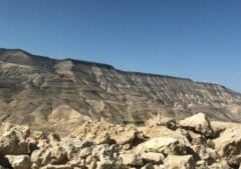 View from the bottom of Wadi Mujib, the Arnon Valley. Moses and the Israelites climbed these cliffs in faith, in spite the experienced Amorite army waiting for them at the top. Photo by John Buckner